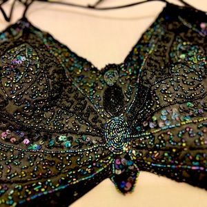 Sequined Butterfly Top